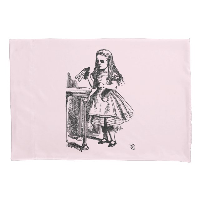 Drink Me (Alice's Adventures in Wonderland) Pillow Case (Front-Left)