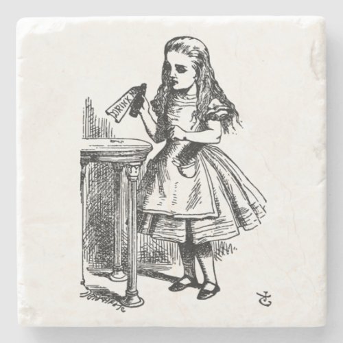 Drink Me Alices Adventures in Wonderland Stone Coaster