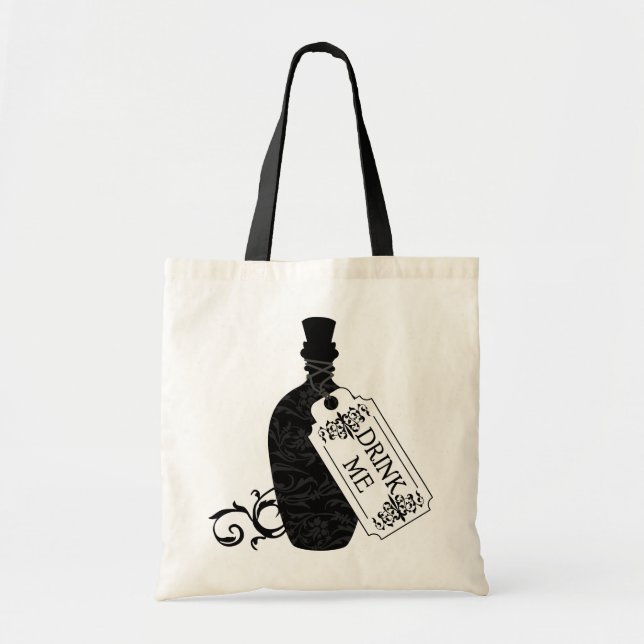 Drink Me Bottle Tote Bag (Front)