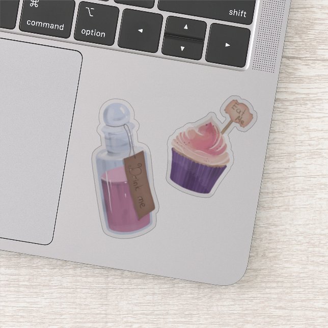 Drink me, Eat me Alice in Wonderland  Sticker (Detail)