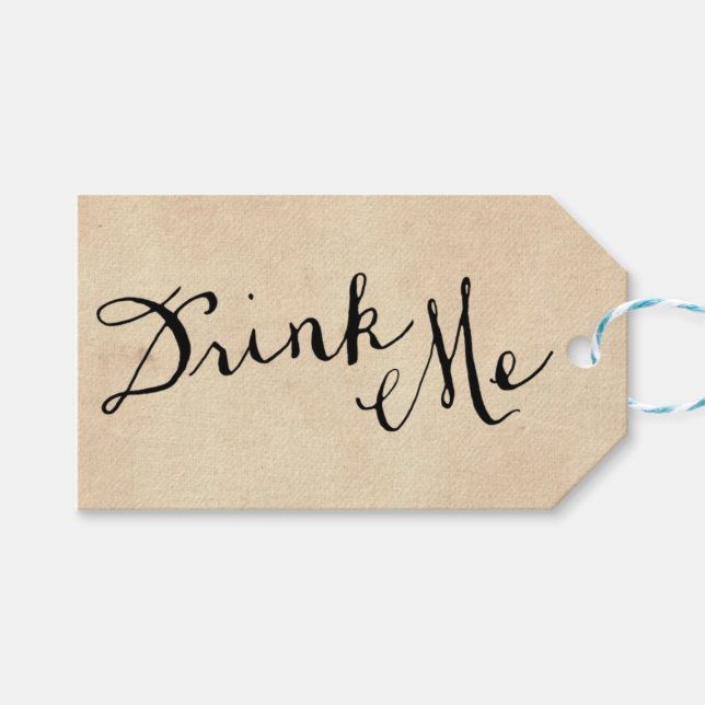 Drink Me Gift Tags (Front (Horizontal))