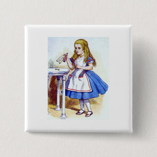 "Drink Me" Potion with Alice Pinback Button