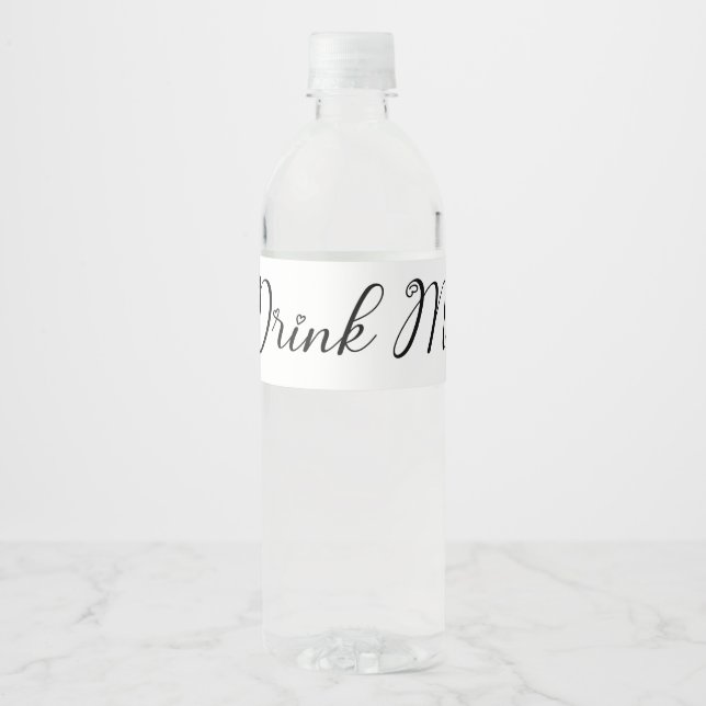 Drink Me Water Bottle Label – Alice in Wonderland  (Front)