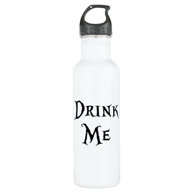 Drink Me Wonderland Stainless Steel Water Bottle (Front)
