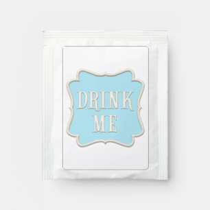 "Drink Me" Wonderland Tea Party Pastel Blue Tea Bag Drink Mix
