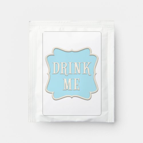 Drink Me Wonderland Tea Party Pastel Blue Tea Bag Drink Mix