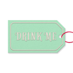"Drink Me" Wonderland Tea Party Pastel Green Gift Tags