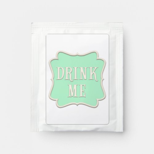 Drink Me Wonderland Tea Party Pastel Green Tea Bag Drink Mix