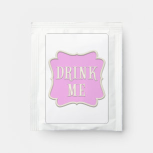 "Drink Me" Wonderland Tea Party Pastel Pink Tea Bag Drink Mix