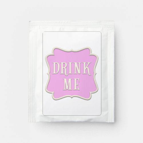 Drink Me Wonderland Tea Party Pastel Pink Tea Bag Drink Mix