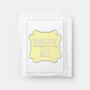 "Drink Me" Wonderland Tea Party Pastel Yellow Tea Bag Drink Mix