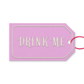 "Drink Me" Wonderland Tea Party Pink Personalized Gift Tags