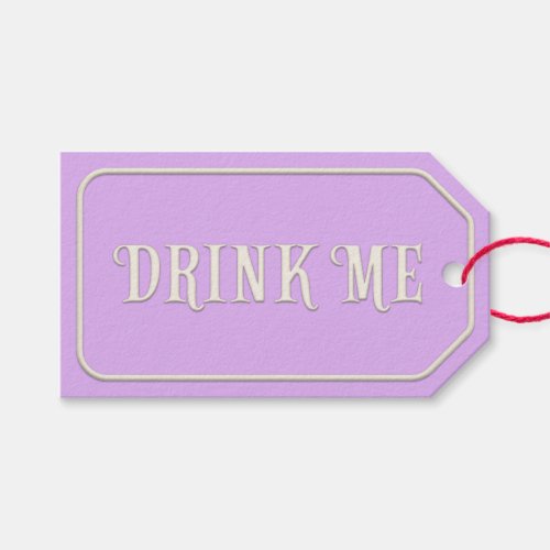 Drink Me Wonderland Tea Party Purple Customized Gift Tags