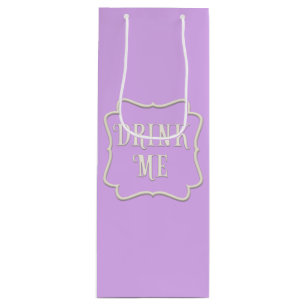 "Drink Me" Wonderland Tea Party Purple Wine Gift Bag