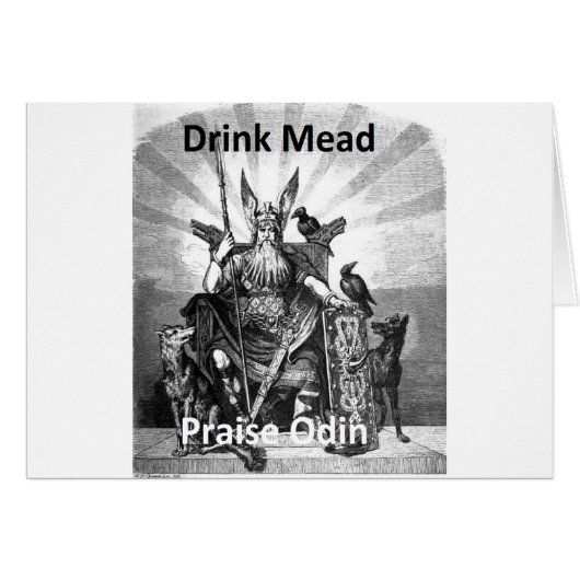 Drink Mead - Praise Odin Cards (Front Horizontal)