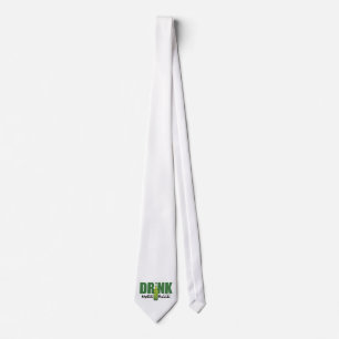 Drink More Irish Green Beer Neck Tie