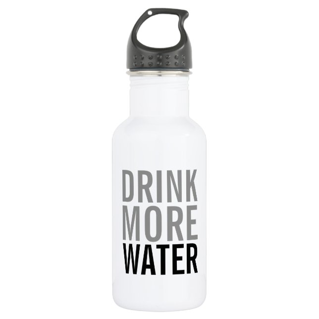 Drink More Water | Simple Minimalist Bottle (Front)