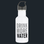 Drink More Water | Simple Minimalist Water Bottle<br><div class="desc">Drink More Water | Simple Minimalist Sport Water Bottle
featuring phrase "Drink More Water" in bold font style.

Perfect gift for runner,  biker and more.</div>