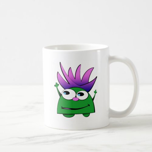 Drink Mug Cute Little Green Monster Cartoon Coffee Mug