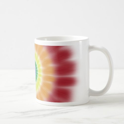 Drink Mug Tie Dye Rainbow Peace Sign Explosion Coffee Mug