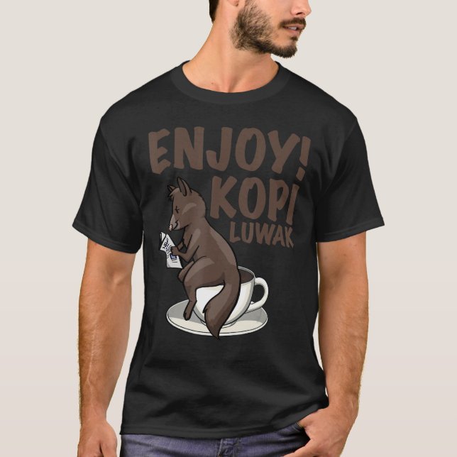Drink My Poops Women Coffee Cat kopi luwak Love 1 T-Shirt (Front)