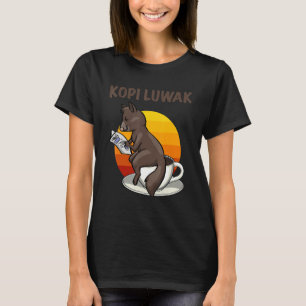 Drink My Poops Women Coffee Cat kopi luwak Love T-Shirt