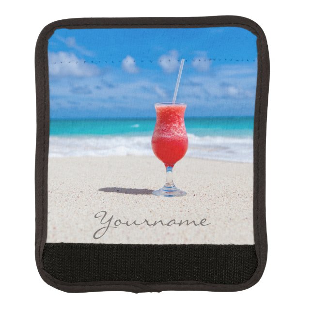 Drink On Beach custom luggage handle wrap (Front)
