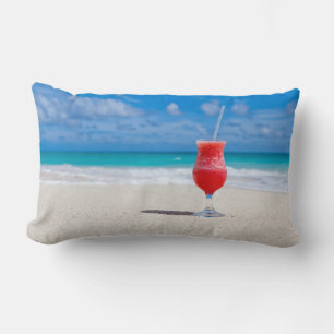 Drink On Beach custom throw pillows