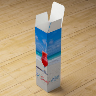 Drink On Beach custom wine gift box