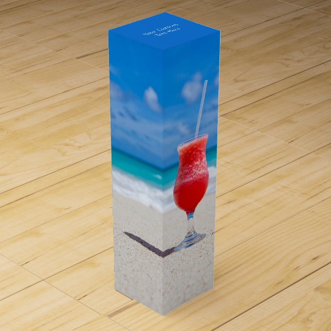 Drink On Beach custom wine gift box (Front)