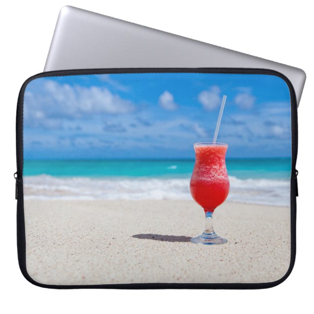 Drink On Beach laptop sleeve (Front)