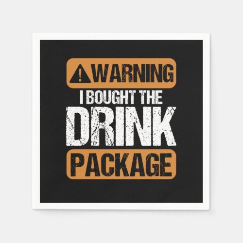 Drink Package Cruise Cruising Cruise Ship Vacation Napkins