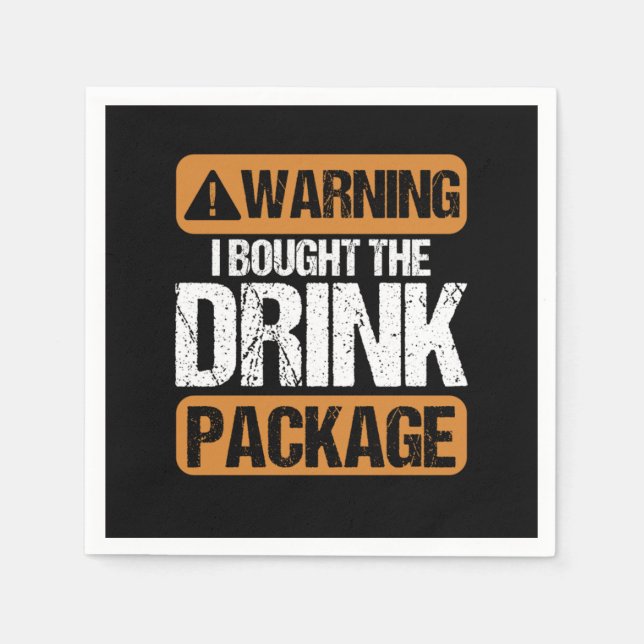 Drink Package Cruise Cruising Cruise Ship Vacation Napkins (Front)