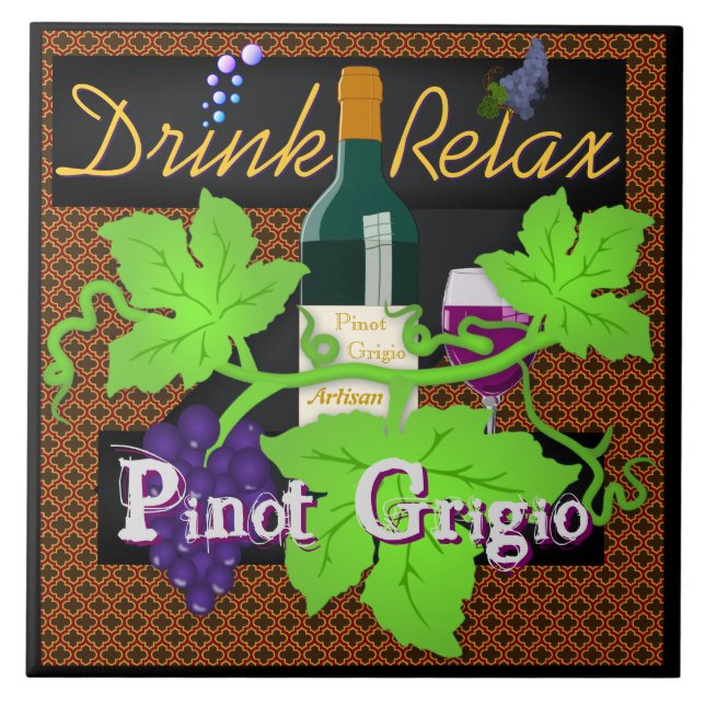 Drink Relax Pinot Grigio 2.0 Tile (Front)