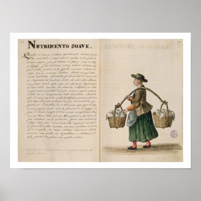Drink-seller, Venetian (manuscript) Poster (Front)