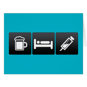 Drink, Sleep and anesthesia Cards