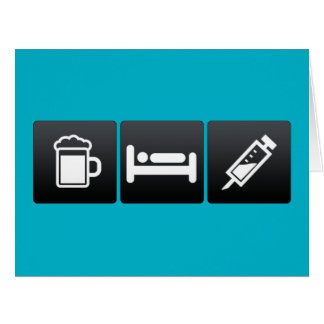 Drink, Sleep and anesthesia Cards