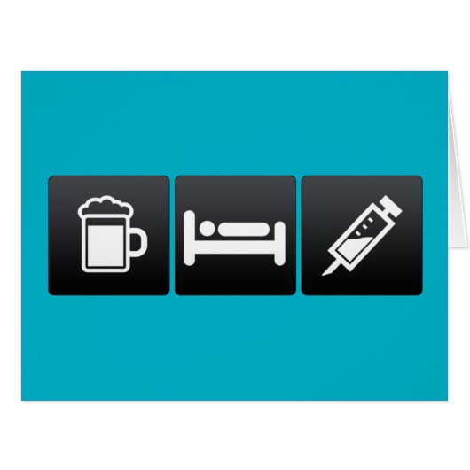 Drink, Sleep and anesthesia Cards (Front Horizontal)