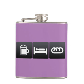 Drink, Sleep and Garlic Bread Flask