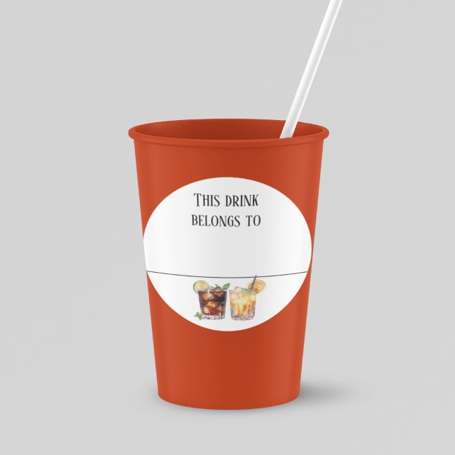 Drink Sticker Marker Name  Labels Party (Creator Uploaded)