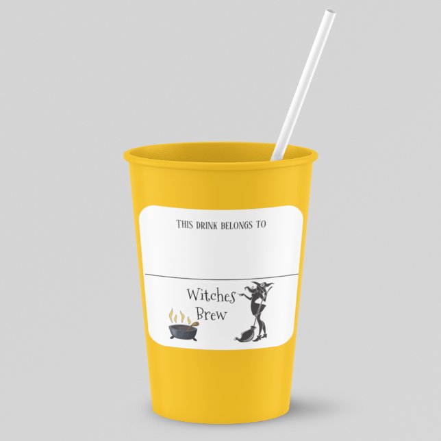 Drink Sticker Marker Name Witch Halloween Party (Creator Uploaded)