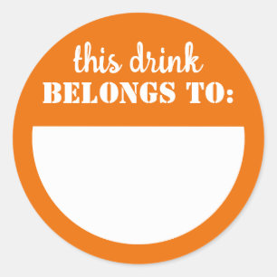 Drink Stickers Paper Labels for Parties & Small
