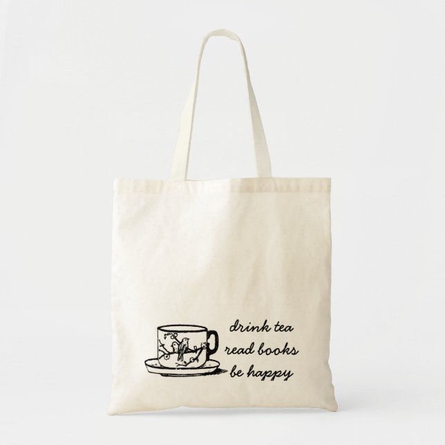 Drink Tea Read Books Book Tote (Front)