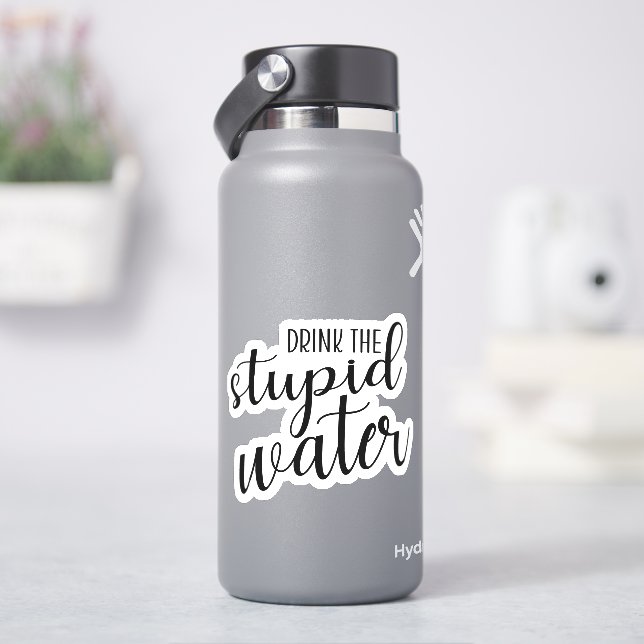 Drink the stupid water sticker (HydroFlask)