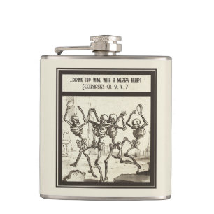 Drink thy wine with a merry heart flask