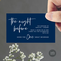 Drink Ticket, Adult Beverage, Modern Wedding Party