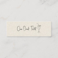 Drink Ticket, Beige Linen