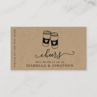 Drink Ticket, Free Coffee Voucher Business Card