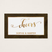 Drink Tickets, Gold Hearts Script, Diamonds, Black (Back)