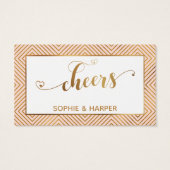 Drink Tickets, Gold Hearts Script, Diamonds, Blush (Back)